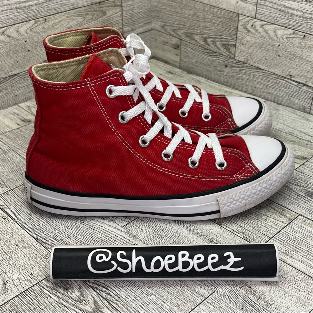 Converse Chuck Taylor Hi Sneakers, Red, Kids US 1